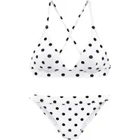 LASCANA Top de bikini negro / blanco