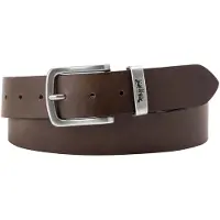 Levi's Cinturón 'Metal Two Horse Keeper Belt' marrón oscuro