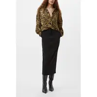 French Connection Damasco Adeline Print Tuck Shi Golden Olive Khaki Talla: 8 | Camisas Outlet | Mujer | Marrón