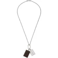 Emporio Armani Cadena marrón oscuro / plata