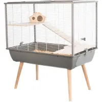 Zolux Käfig Neo Silta - Jaula para roedores (tamaño pequeño, 77,5 x 47,5 x 87,5 cm), color gris