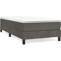 Syfax Estructura de cama con somier terciopelo gris oscuro 100x200cm
