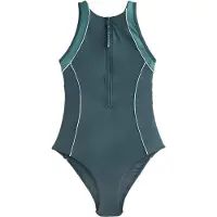 Next Traje de baño verde / petróleo / blanco