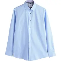 Next Camisa de negocios azul claro / blanco