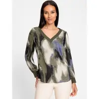 HEINE Blusa crema / azul / caqui