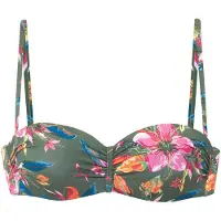 LASCANA Top de bikini azul / oliva / naranja / rosa