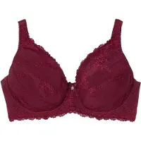 Sheego Sujetador reductor rojo vino