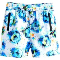 Next Bermudas aqua / verde neón / naranja / blanco
