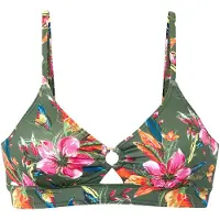 LASCANA Top de bikini verde / naranja / rosa