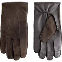 Next Guantes con dedos marrón oscuro