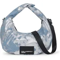 Karl lagerfeld JEANS Bolso de hombro azul / negro / plata