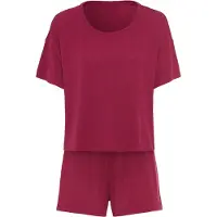 LASCANA Pijama de pantalón corto rojo