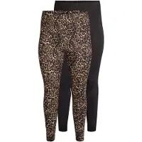 Zizzi Leggings marrón claro / marrón oscuro / negro