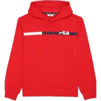 FILA Sanford Hoody With Block Stripes True Red Talla: XL | Sudaderas con Capucha Outlet | Hombre | Rojo