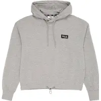 FILA Zilona Cropped Loose Hoodie Medium Grey Melange Talla: S | Sudaderas con Capucha Outlet | Mujer | Gris