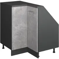 Vicco Armario de cocina esquinero para techo inclinado R-Line Hormigón 75.6 cm con 1 puerta, Model 59091
