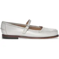 Sebago para mujer. 76113JW Bailarinas de Piel Pop blanco (37.5), Plano, Hebilla, Casual, Clásico, outlet 2026.