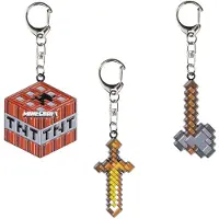 Minecraft Llavero Metal Pack Of 3 Unidades