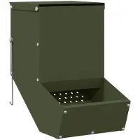 vidaXL Comedero para conejos, color verde oliva, 17,5 x 26 x 28,5 cm, capacidad: 1,5 kg