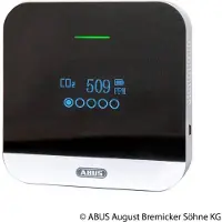 ABUS Detector de CO2 - CO2WM110 AirSecure para la calidad del aire, la humedad y la temperatura