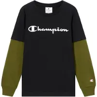 Champion Camiseta oliva / negro / blanco