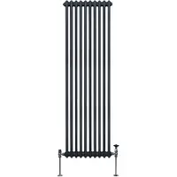 MonsterShop Radiador tradicional de dos columnas - 1800 x 472 mm - Gris antracita