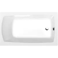 Hak Handelsagentur Koch Bañera rectangular Polysan LILY, 130x70x39 cm, color blanco