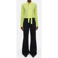 Closed Blouse With Straps Primary Yellow Talla: XS | Manga Larga Outlet | Mujer | Amarillo