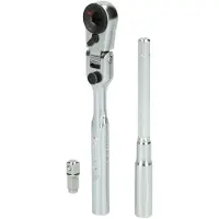 Ks Tools : Llave de trinquete con adaptador para puntas, modelo 918.1590, 119 mm, acero cromo-vanadio, 104 g