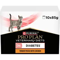 Purina Pro Plan VD DM Diabetes Management Gato Pouch Pollo - 10 x 85 g