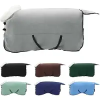 vidaXL : Manta para caballo, color gris claro, 145 cm, polarfleece