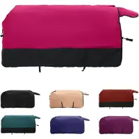 vidaXL Manta para caballo, rosa y negra, 115 cm, de poliéster