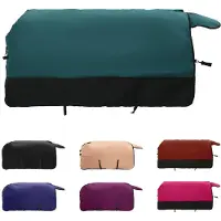 vidaXL Manta para caballo, color verde oscuro y , 115 cm, de poliéster