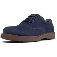 Camper para hombre. K100998-008 Zapatos de Piel Norman marino (42), Plano, Cordones, Casual, Fiesta, Clásico, outlet 2026.
