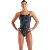 Arena - Women's Fireflow Swimsuit Lightdrop Back - Traje de baño size 32, gris/negro