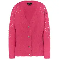 Faina Cárdigan rosa / blanco perla