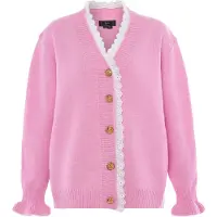 Faina Cárdigan rosa / blanco