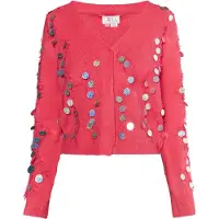 IZIA Cárdigan mezcla de colores / rosa