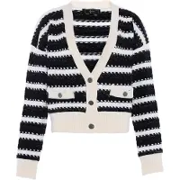 Faina Cárdigan negro / blanco