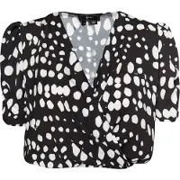 Faina Blusa negro / blanco