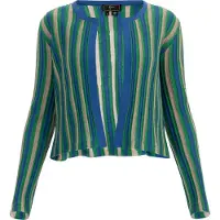 Faina Cárdigan beige / azul / verde hierba