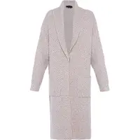 Faina Cárdigan taupe / offwhite