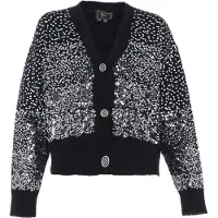 Faina Cárdigan negro / plata