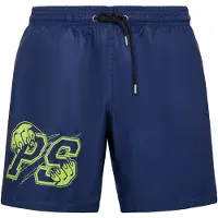 Plein sport Bermudas azul oscuro / lima