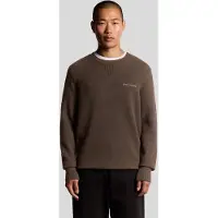 Lyle & Scott Script Knitted Crew Neck Deep Sepia Talla: S | Jerséis Outlet | Hombre | Marrón