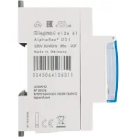 Legrand AlphaRex³ D21, temporizador semanal digital, 230 VAC, 1 canal, 2 módulos, 1 unidad.
