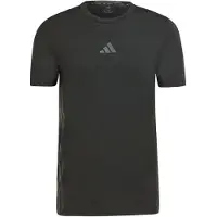 Adidas - D4T Workout 3 Stripes T-Shirt - Camiseta funcional size S, negro