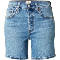 Levi's para mujer. A9296-0006 Shorts 501 Mid Thigh Lightweight azul (24), Casual, Algodón, Denim, outlet 2026.