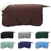 vidaXL Manta para caballo, color marrón oscuro, 75 cm, polarfleece