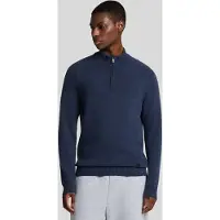 Lyle & Scott Saddle Sleeve Quarter Zip Jumper Navy Heather Talla: S | Jerséis Outlet | Hombre | Azul